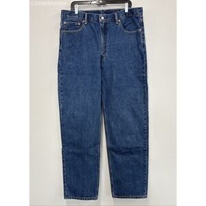 Levi's Blue 550 Men's Dark Wash‎ Straight Leg Denim Jeans - Size 38x34